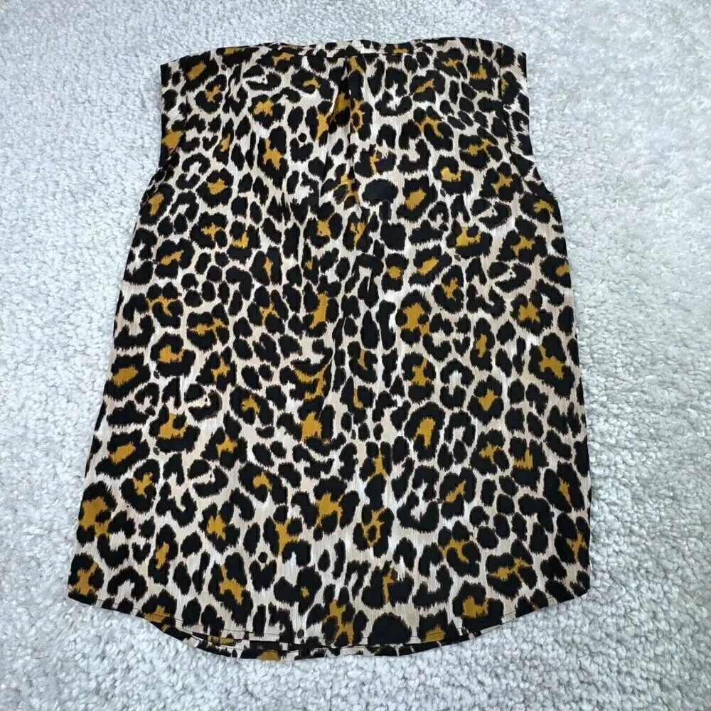 J. Crew Leopard Print Silk Shirt